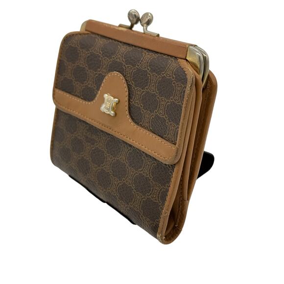 CELINE Vintage Wallet Macadam Triomphe Brown*Excellent Condition - Picture 3 of 10